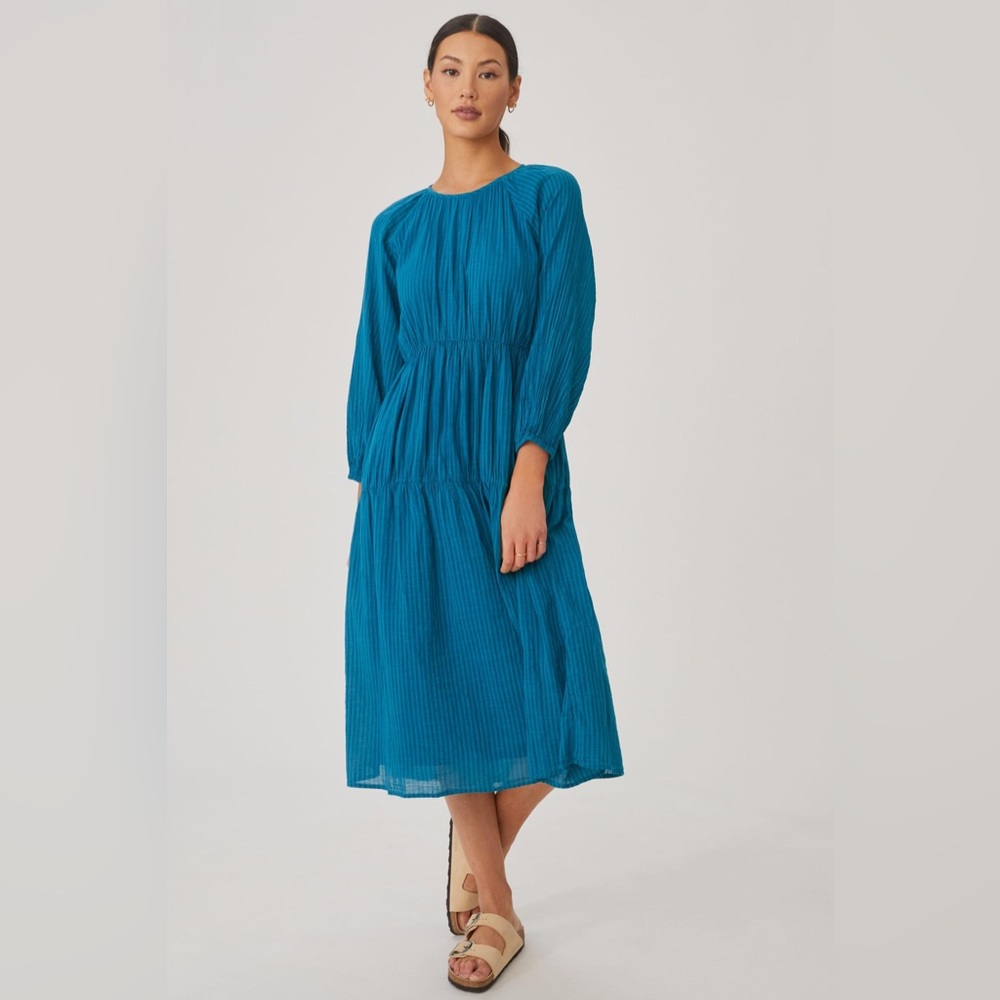 Anthropologie Sundry Stripe Tiered Dress